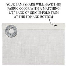 Load image into Gallery viewer, FenchelShades.com Lampshade 14" Top Diameter x 16" Bottom Diameter x 11" Slant Height Fabric Drum Lampshade Spider Attachment (Designer Linen Off White)
