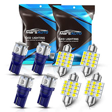 Load image into Gallery viewer, Marsauto 194 LED Bulb Blue 168 T10 2825 5SMD No Polarity Replacement Bulbs for Car Dome Map Door Courtesy License Plate Dashboard Lights Lamp 12V
