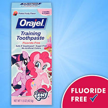 Load image into Gallery viewer, Orajel My Little Pony Fluoride-Free Training Toothpaste, Pinky Fruity Flavor, One 1.5oz Tube: Orajel #1 Pediatrician Recommended Brand for Kids Non-Fluoride Toothpaste
