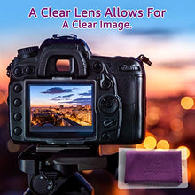 Load image into Gallery viewer, Microfiber Cleaning Cloths 12 Pack (6"x7") in Individual Vinyl Pouches | Glasses Cleaning Cloth for Eyeglasses, Phone, Screens, Electronics, Camera Lens Cleaner (Purple)
