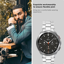 Load image into Gallery viewer, Kartice No Gap Bands Compatible with 2021 Samsung Galaxy Watch 4 Classic 46mm Bands No Gaps Solid Stainless Steel Metal Watch Bands for Galaxy Watch 4 Classic 46mm Men Women Band (Silver)
