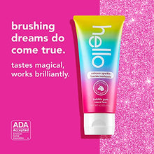 Load image into Gallery viewer, hello Kids Unicorn Sparkle Fluoride Toothpaste With Natural Bubble Gum Flavor, Vegan, Sls &amp; Gluten Free, 4.2 oz, 4 count
