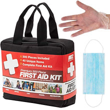 Load image into Gallery viewer, M2 BASICS 300 Piece (40 Unique Items) First Aid Kit | Free First Aid Guide | Emergency Medical Supply | for Home, Office, Outdoors, Car, Survival, Workplace
