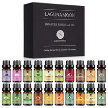 Load image into Gallery viewer, Lagunamoon Premium Essential Oils Set,Top 20 Pure Natural Aromatherapy Oils Lavender Frankincense Peppermint Rose Rosemary Sandalwood
