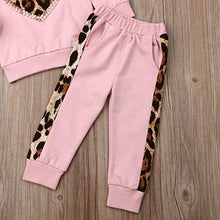 Load image into Gallery viewer, GOOCHEER Toddler Girl Clothes Leopard Long Sleeve Sweatshirt and Pants Outfit Toddler Girl Spring Fall Winter Clothing (Black, 2-3T) …
