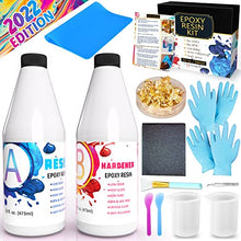 Load image into Gallery viewer, Insnug Epoxy Resin Kit Supplies - Resin for Silicone Mold Tumblers Resina Epoxica Transparente Jewelry Making Kits, 32 oz Clear 2 Part Craft and Art Silcone Molder Keychain Hardener Casting Molds
