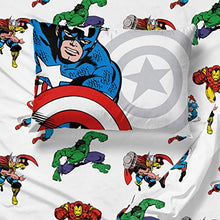 Load image into Gallery viewer, Marvel Avengers Comic Cool Twin Sheet Set - 3 Piece Set Super Soft and Cozy Kid’s Bedding Features Captain America, Spiderman, &amp; Iron Man - Fade Resistant Microfiber Sheets (Official Marvel Product)
