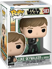 Load image into Gallery viewer, POP Star Wars: Book of Boba Fett - Luke Skywalker &amp; Grogu Training Funko Vinyl Figure (Bundled with Compatible Box Protector Case), Multicolor, 3.75

