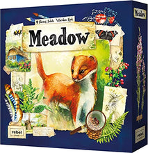 Load image into Gallery viewer, Meadow Board Game | Strategy Game | Adventure Game | Nature Game | Fun Family Board Game for Adults and Kids | Ages 10 and up | 1-4 Players | Average Playtime 60-90 Minutes | Made by Rebel
