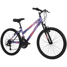 Load image into Gallery viewer, Huffy Hardtail Mountain Bike, Stone Mountain, 24 inch 21-Speed, Lightweight, Purple (74818)
