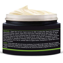 Load image into Gallery viewer, Hemp Pain Relief Cream Organic Hemp + MSM + Arnica + Coconut Oil Relieve Muscle, Joint &amp; Arthritis Pain Hemp Cream for Pain 4oz
