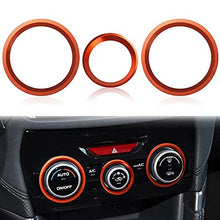 Load image into Gallery viewer, Auovo AC Climate Control Knob Outer Ring Covers Accessories for Forester 2019-2022 Crosstrek 2018-2022 Impreza 2017-2022 Interior for Car Air Condition Switch Volume Control Trim (Orange)
