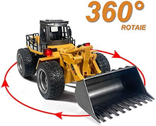 Load image into Gallery viewer, Remote Control Bulldozer Toys 1:18 Hobby RC Trucks Caterpillar Aluminum Alloy Rc Front Loader 4WD for 4-15 Years Old Boys Kids Birthday Christmas Gift
