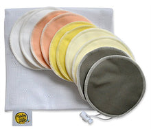 Load image into Gallery viewer, Organic Bamboo Nursing Pads (10 Pack) with Laundry Bag by Baby Zelis - Ultra Soft, Reusable, Hypoallergenic, Washable Breast Pads in Gift-Ready Packaging
