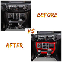 Load image into Gallery viewer, JeCar Window Control Panel Trim Cover Interior Decoration Accessories for 2018-2022 Jeep Wrangler JL JLU &amp; 2020-2022 Gladiator JT, Red
