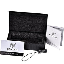 Load image into Gallery viewer, BENYAR Quartz Chronograph Waterproof Watches Business and Sport Design Leather Band Strap Wrist Watch for Men (Brown White)
