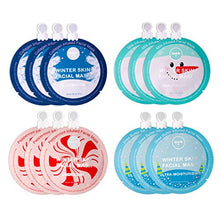 Load image into Gallery viewer, Spalife Winter Skin Facial Mask 12 count w/ 4 Different Infused Ingredients
