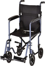 Load image into Gallery viewer, NOVA Medical Products 327 Lightweight Transport Chair, 17",Dark Blue
