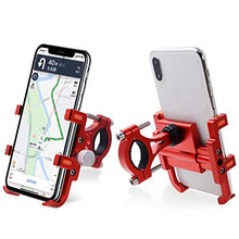 Load image into Gallery viewer, SANON Bicycle Motorcycle Phone Mount Aluminum Alloy Bicycle Motorcycle Handlebar Phone Mount for iPhone Samsung Galaxy GPS Phone Holder Bracket Red
