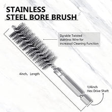 Load image into Gallery viewer, 8 Pieces Wire Brush Drill Bore Cleaning Brush Set with 1/4 Inch Hex Shank Stainless Steel Wire Twisted Brush for Drill Impact Driver, 8 Sizes
