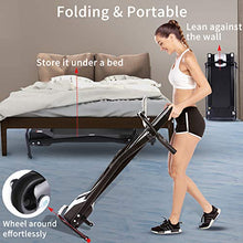 Load image into Gallery viewer, FUNMILY Electric Folding Treadmill for Home Workout, Ultra-Quiet &amp; Shock-Absorbant, Portable Exercise Running Machine for Small Spaces with 12 Programs &amp; LCD Screen (Black)
