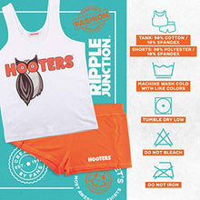 Load image into Gallery viewer, Ripple Junction Hooters Girl Classic Waitress Role Play Costume Uniform Outfit w/Tank Top Shorts Adult Women's M Orange White
