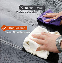 Load image into Gallery viewer, Airlab Chamois Cloth for Car - 35'' x 23.6'' - Drying Towel Natural Shammy Towel Real Leather Washing Cloth Cleaning Towel Car Wipes
