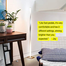 Load image into Gallery viewer, Brightech Helix - Modern LED Floor Lamp for Living Room Bright Lighting - Get Compliments: Unique, 48" Tall Light for Bedrooms, Offices - Dimmable, Contemporary Indoor Pole Lamp - Platinum Silver
