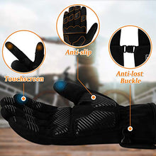 Load image into Gallery viewer, HOLOHOLO Winter Cycling Gloves Touchscreen Warm Gloves Windproof &amp; Waterproof Gloves for Cycling, Skiing Running Outdoor Sports. Suits Men &amp; Women (Black, M)
