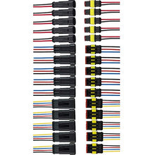 Load image into Gallery viewer, OSOF 30Pcs/Pack (2 + 3 + 4 Pin Way) 16AWG Car Male &amp; Female Waterproof Electrical Connectors Plug Socket Kit With 10cm Wire 1.5mm Series Terminal Connector
