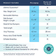 Load image into Gallery viewer, hiccapop Inflatable Toddler Travel Bed with Safety Bumpers | Portable Blow Up Mattress for Kids with Built in Bed Rail - Navy Blue
