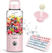 Load image into Gallery viewer, PopBabies Portable Personal Blender, Smoothie Blender for Shakes and Smoothies, USB Rechargeable Wireless Blender On the go Princess Pink
