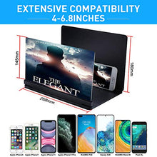 Load image into Gallery viewer, Screen Magnifier for Cell Phone, 3D HD Mobile Phone Screen Magnifier 12" Foldable Phone Stand,Phone Projector for Movies, Videos, and Gaming. iPhone Accessories Cool Gadgets for Men
