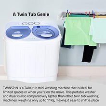 Load image into Gallery viewer, Garatic Portable Compact Mini Twin Tub Washing Machine w/Wash and Spin Cycle, Built-in Gravity Drain, 13lbs Capacity For Camping, Apartments, Dorms, College Rooms, RV’s, Delicates and more
