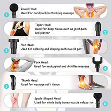 Load image into Gallery viewer, Massage Gun Electric Portable Handheld Deep Tissue Percussion Massager 6 Speed 6 Heads Body Muscle Pain Relief Recovery Ultra Quite Brushless Motor
