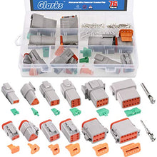 Load image into Gallery viewer, Glarks 6 Sets 2 3 4 6 8 12 Pin Sealed Gray Male and Female Auto Waterproof Electrical Wire Connector Plug 22-16AWG Connector for Motorcycle, Scooter, Car, Truck, Boats
