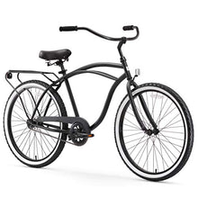Load image into Gallery viewer, sixthreezero Around The Block Men's Single-Speed Beach Cruiser Bicycle, 26" Wheels, Matte Black with Black Seat and Grips
