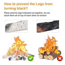 Load image into Gallery viewer, Utheer Gas Fireplace Logs, White Birch Fireplace Logs 6-Piece Small Size, Ceramic Wood Gas Fireplace Logs for Gas Fireplace, Fire Pit, Gas Inserts, Ventless &amp; Vent Free, Indoor, Outdoor
