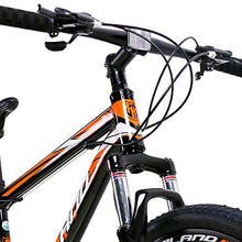 Load image into Gallery viewer, Hiland 26 Inch Mountain Bike Aluminum MTB Bicycle with 17 Inch Frame Kickstand Disc-Brake Suspension Fork Cycling Urban Commuter City Bicycle 6-Spokes Black Orange
