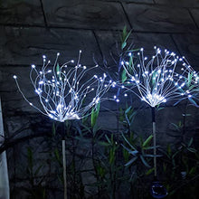 Load image into Gallery viewer, JJGoo Solar Garden Lights Solar Firework Lights, 2 Pack 120 LEDs 2 Lighting Modes Solar Lights Outdoor Waterproof for Garden Patio Walkway Pathway Party Wedding Decorative - Cool White
