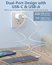 Load image into Gallery viewer, USB C Wall Charger, KOOPAO 20W Power Adapter Charger Plug 2 Port Charging Block Replacement for iPhone 13/13 Pro/13 mini/12/12 Pro/12 Mini/11/SE/X,MacBook,iPad,AirPods,Samsung,Pixel,Galaxy,Switch ect
