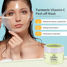 Load image into Gallery viewer, ANAIRUI Turmeric Vitamin C Facial Mask 3-in-1 Travel Mini Kit - Clay Mask, Peel Off Mask, Wash-Off Cream Mask, for Acne &amp; Dark Spots, Oily Skin, Facial Spa Treatment 1.75 oz × 3 ea
