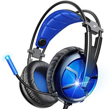 Load image into Gallery viewer, ABKONCORE B581 USB Gaming Headset with 7.1 Surround Sound - PC Headset with Noise-Cancelling Mic, On-Ear Volume &amp; Mute Controls, LED Light - Comfort to Wear Headphone for WFH PC, Laptop
