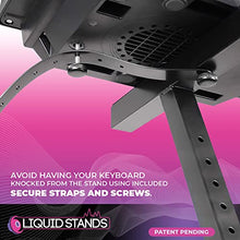 Load image into Gallery viewer, Liquid Stands Piano Keyboard Stand - Z Style Adjustable and Portable Heavy Duty Music Stand for Kids and Adults -Fits 54-88 Key Electric Pianos - Sturdy Musical Keyboard Stand (Black)
