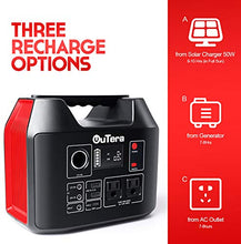 Load image into Gallery viewer, Portable Power Station 298Wh, Portable Solar Generators Backup Camping Lithium Battery Pack, 110V/300W Outdoors Solar Generator for Laptops Cellphones Drones and More Electronics (No Solar Panel)
