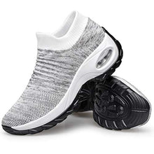 Load image into Gallery viewer, Women's Tennis Shoes Lightweight - Walking Shoes Slip on Mesh Air Cushion Athletic Shoes Work Driving Comfortable Running Shoes Purple 5.5
