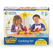 Load image into Gallery viewer, Learning Resources Pretend &amp; Play Cooking Set - 10 Pieces, Ages 3+ Pretend Play Food for Toddlers, Preschool Learning Toys, Kitchen Play Toys for Kids
