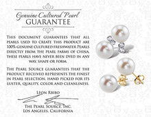 Load image into Gallery viewer, THE PEARL SOURCE 14K Gold 9-10mm Round White Freshwater Cultured Pearl Stud Earrings for Women
