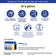 Load image into Gallery viewer, Epson Workforce Pro WF-4820 Wireless All-in-One Printer with Auto 2-Sided Printing, 35-Page ADF, 250-sheet Paper Tray and 4.3" Color Touchscreen, Works with Alexa, Black, Large
