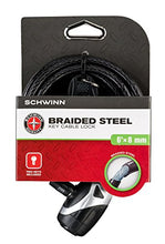 Load image into Gallery viewer, Schwinn Cable Bike Lock, Key Lock, 6-Feet x 8mm
